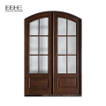 Puerta principal exterior puerta doble diseño de madera de teca soild puerta de madera